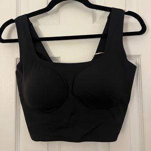 NWT SKIMS Scoop Neck Longline Bra Black Size: XL